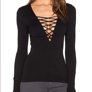 Free People Lace Up Top